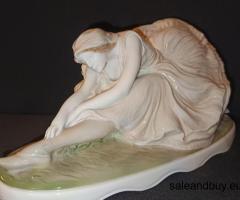 VERKAUFT !!  Rosenthal - Sterbender Schwan Nr. K545, Entwurf Constantin Holzer Defanti 1919