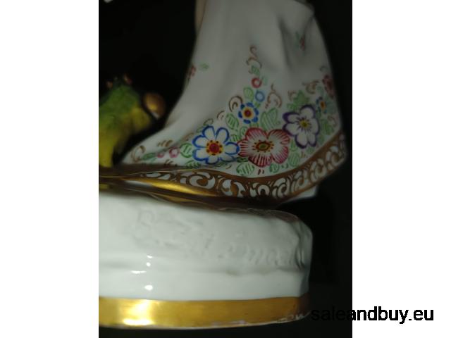 VERKAUFT !!!   Heubach Kunst - Der Froschkönig,  Höhe 25,5 cm, signiert B.Zitzmann, Entwurf 1915