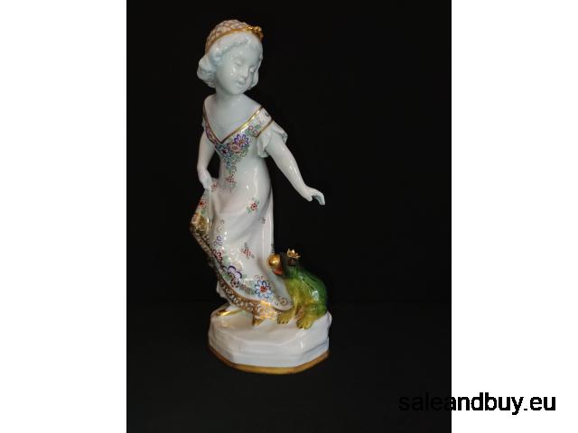 VERKAUFT !!!   Heubach Kunst - Der Froschkönig,  Höhe 25,5 cm, signiert B.Zitzmann, Entwurf 1915