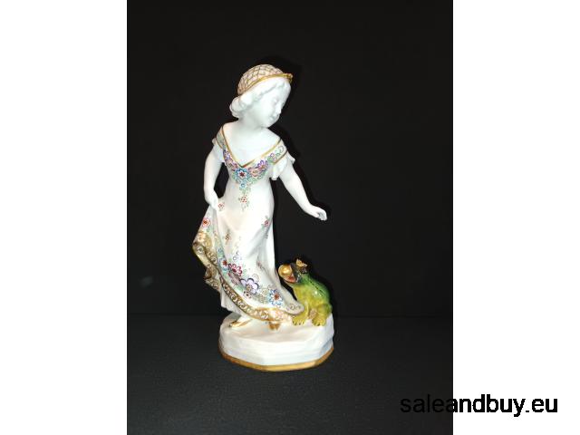 VERKAUFT !!!   Heubach Kunst - Der Froschkönig,  Höhe 25,5 cm, signiert B.Zitzmann, Entwurf 1915