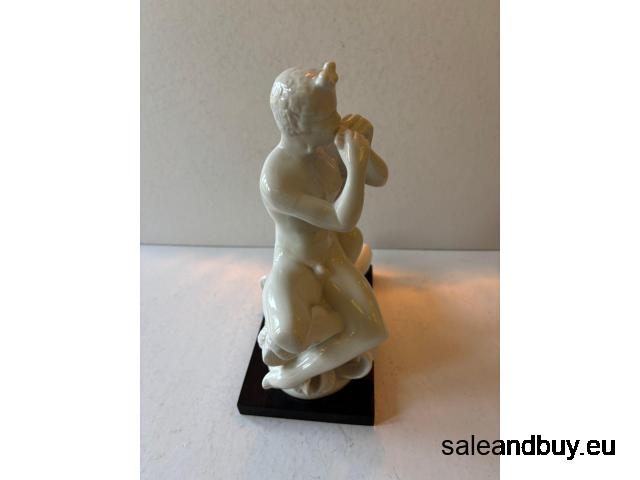 VERKAUFT !!Rörstrand - Faun mit Nymphe, Entwurf Harald Salomon um 1914, 27 cm, mit Platte