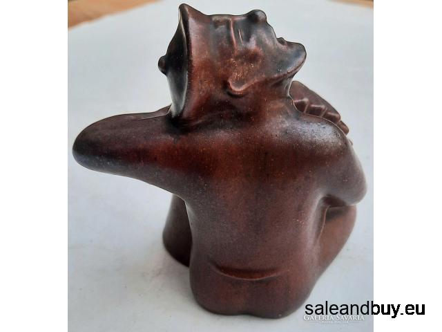 Verkauft !!  Saxonia Meissen Baukeramik - Ziehharmonikaspieler, um 1920, Art Deco