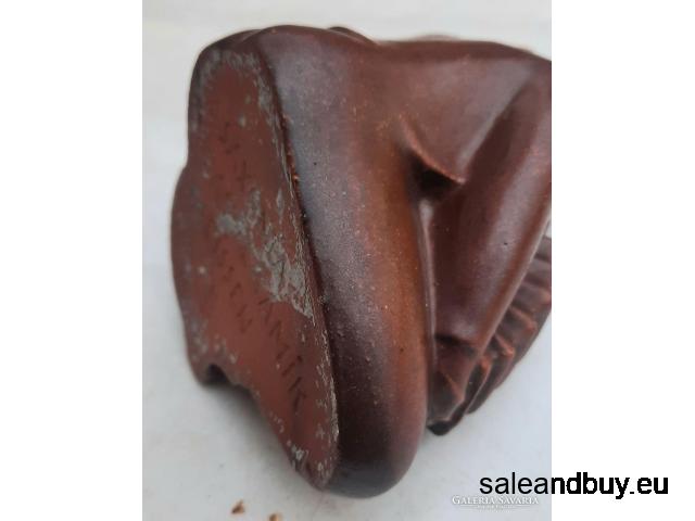 Verkauft !!  Saxonia Meissen Baukeramik - Ziehharmonikaspieler, um 1920, Art Deco