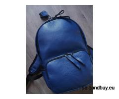 Echtleder Rucksack Backpack Notebook Neu Blau
